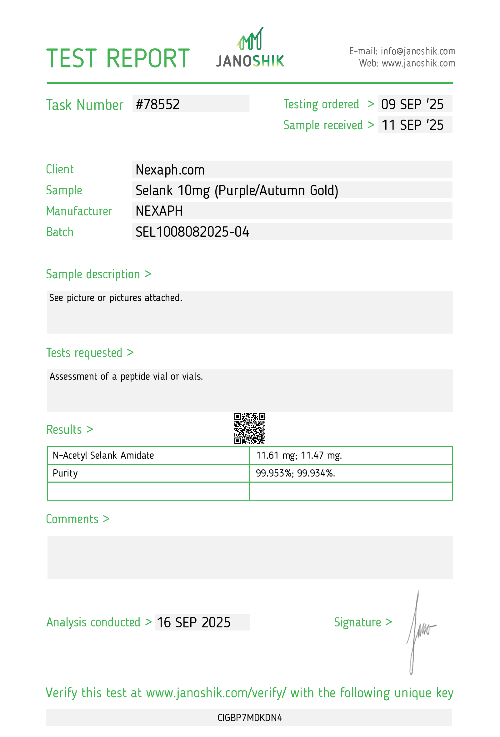 N-Acetyl Selank Amidate 10mg (10 vials/kit)