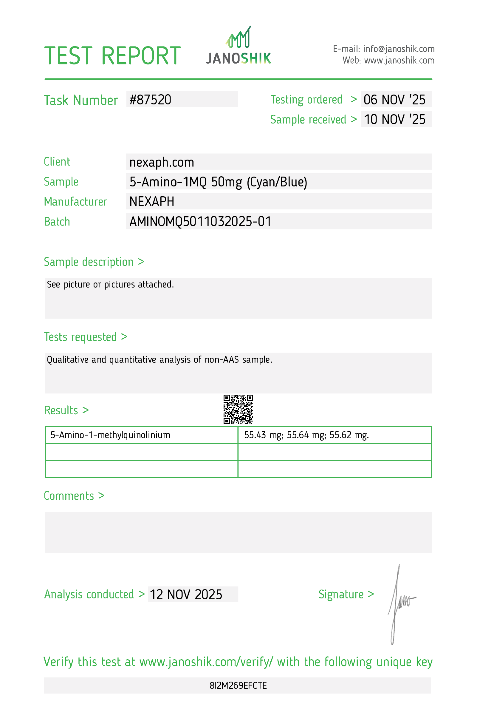 5-Amino-1MQ (Chloride) 50mg (10 Vials/kit)